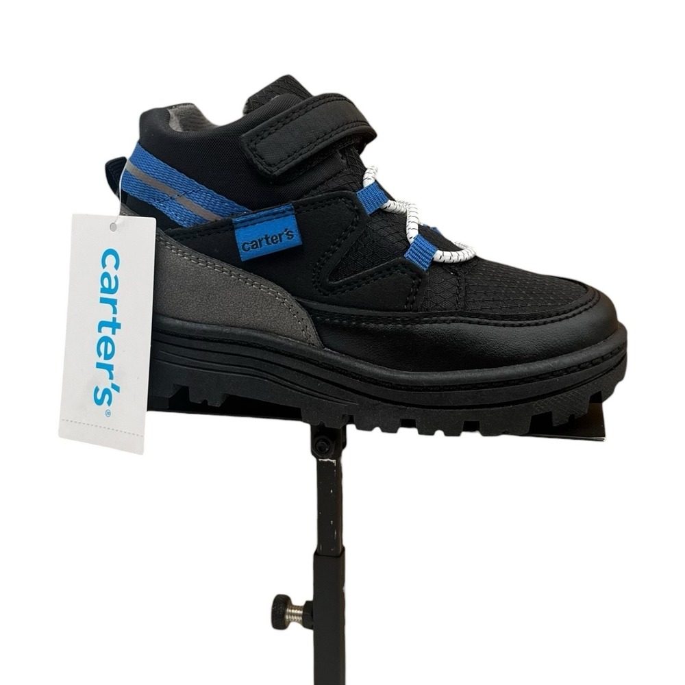 Carter's Toddler Boys Slip-on Athletic Ankle Booties Size 9 Black Blue Gray